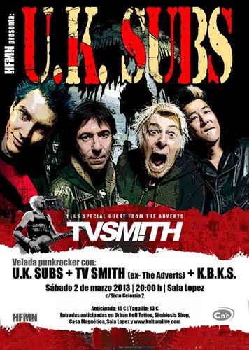 UK Subs + TV Smith + KBKS