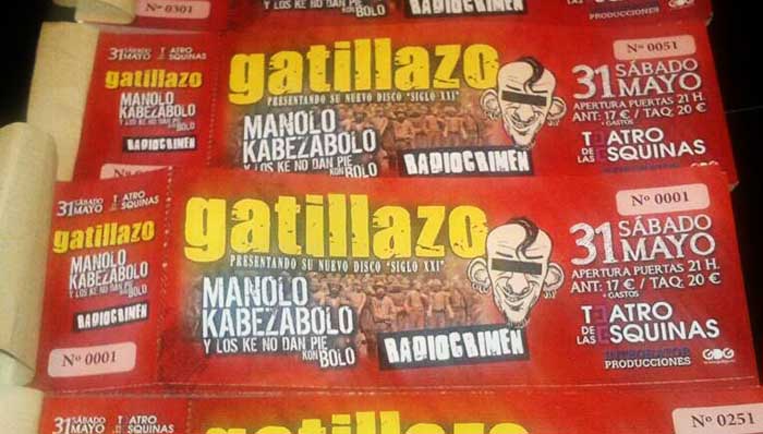 Ya a la venta las entradas anticipadas para el concierto de Manolo Kabezabolo, Gatillazo y Radiocrimen en El Teatro De Las Esquinas
